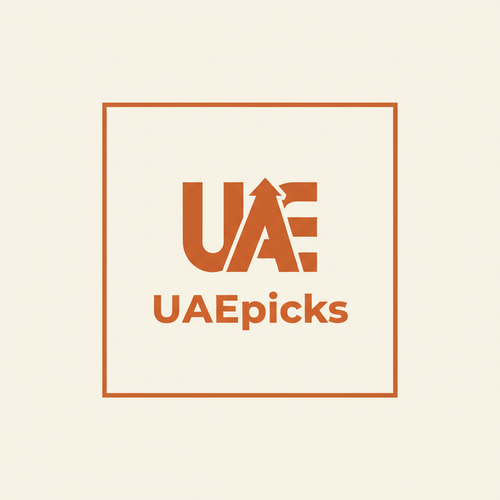 UAEpicks Logo - Cream and Rust Orange