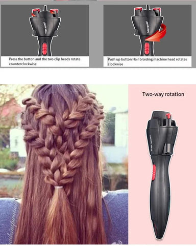 Automatic Hair Braider Hair Twister USB Electric Braiding Machine DIY Magic Roller Styling Tool Styler Bun Maker